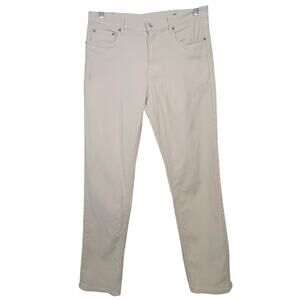 Faherty Mens 32x32 Slim Fit Jeans Organic Cotton Stretch Stone Beige